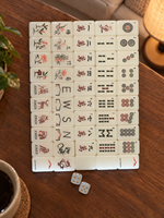 Tuiles de mahjong personnalisées, ensemble américain de 160 pièces en acrylique blanc ivoire