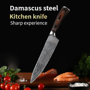 มีดเชฟมืออาชีพความแม่นยำสูงด้ามจับไม้ VG-10ใช้กับเครื่องล้างจานปลอดภัย100% ปรับโลโก้ได้ตามต้องการ - Product Image 2