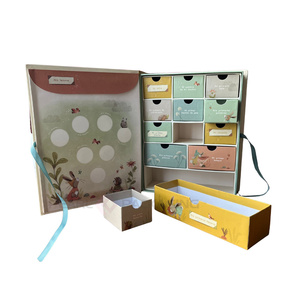 Boîte à souvenirs personnalisée en carton pour bébé avec enveloppe et 12 compartiments, calendrier <span class=keywords><strong>de</strong></span> <span class=keywords><strong>l</strong></span>'<span class=keywords><strong>avent</strong></span> pour enfants - Product Image 3