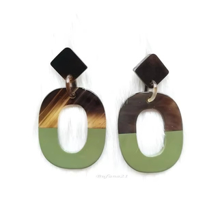 Joyería de cuerno de Búfalo, pendientes de aspecto de cuerno de búfalo natural, pendientes artesanales de cuerno colgante de Búfalo, pendientes étnicos de diseño superior - Product Image 2