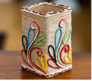 Portalápices de yute, soporte de marcador de panícula de yute de aspecto moderno de alta calidad para uso de mesa escolar de oficina en venta al por mayor - Product Image 5