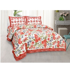 <b>Queen</b> 3 Pieces Farmhouse 100% Organic Cotton GOTS Certificate Bedding Set with Pillowcase Soft Microfiber Solid Red <b>Duvet</b> Covers - Product Image 3