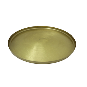 Vaisselle de table et de cuisine assiette de service ronde en métal couleur nickel argent plat et plateau pour servir sur mesure - Product Image 3