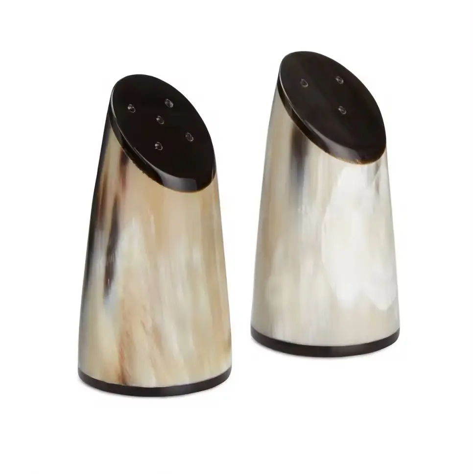 New Arrival 2024 Natural Horn Salt and Pepper shakers set