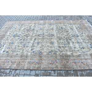 Alfombra Turca de 7x10.5 pies, Alfombra Vintage Extra Grande, Alfombra de Lana con Puntos Azules - Product Image 3