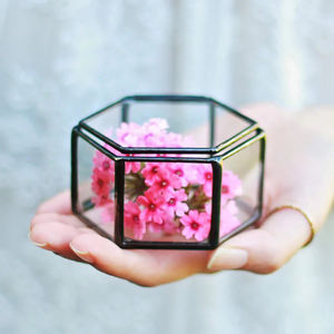 Superior Best Quality Glass and Metal Finished Hand Made Metal Decorative Luxury <b>Jewellery</b> <b>Box</b> for Rings <b>Necklace</b> & Pendant <b>Box</b> - Product Image 4