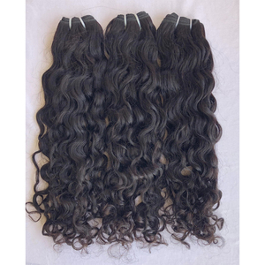 Extensiones de cabello humano malasio virgen rizado natural alineado con cutícula hecho en La India para mujeres de mayorista genuino - Product Image 1
