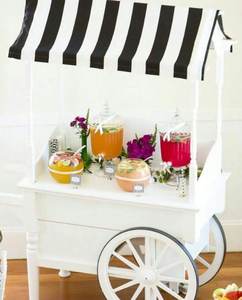Carrito de barra de dulces acrílico blanco de ensueño desmontable para Baby Shower, boda y fiesta, evento para exhibición de pasteles y carritos de comida - Product Image 6