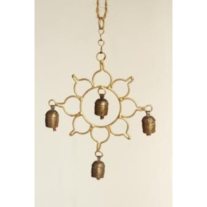 Wind <b>Chime</b> <b>Bells</b> Cow <b>Bell</b> Superior Quality Gold Metal Wall Hanging <b>Bell</b> Modern Design For Indoor Outdoor Decoration Use - Product Image 4