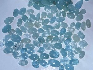Cabochon de pierres précieuses aigue-marine du Brésil naturel pierre précieuse en vrac semi-précieuse pour la fabrication de bijoux produit en vrac personnaliser la forme - Product Image 6