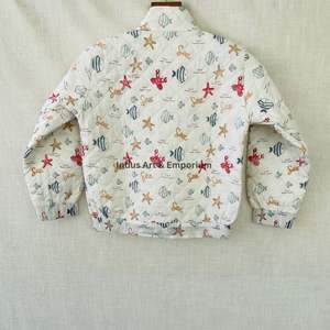 Chaqueta Acolchada de Algodón Vintage Hecha a Mano para Niños, Chaqueta Acolchada de Algodón Vintage Jaipuri de Manga Larga para Niños - Product Image 6