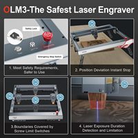 Machine de gravure laser haute vitesse ORTUR OLM3-LE de couleur grise, portable, 400*400mm, machine de gravure laser OLM3 LE, 15 000 mm/min