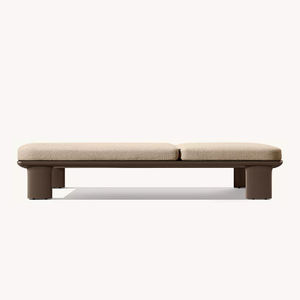 ชุดเฟอร์นิเจอร์กลางแจ้งอลูมิเนียมแบบพกพาที่ทันสมัยเก้าอี้อาบแดดเก้าอี้นอนกลางวันสำหรับโรงแรมสวนวิลล่าลานโลหะทนทาน - Product Image 5