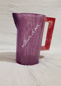 Jarra de agua ecológica de resina pulida de calidad superior con logotipo personalizado, mango de diseño de lujo azul eléctrico rico para teteras - Product Image 4