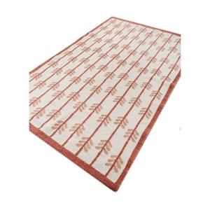 Alfombra de Lana Hecha a Mano Orenda ADWL-13254, Color Marfil, 9x12 Rectangular, con Patrón Geométrico, para Sala de Estar, Pasillo, Material Viscosa - Product Image 2