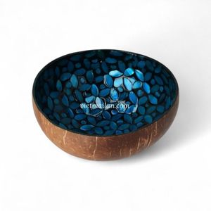 Tazón de Cáscara de Coco Estilo Bohemio al por Mayor con Incrustaciones de Nácar, Diseño Personalizado de Vietnam - Product Image 3