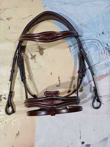 Bride de cheval en cuir faite à la main demi-muserolle Durable élégant licou équestre pour l'équitation et l'entraînement - Product Image 2