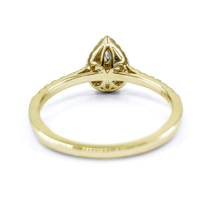 Prix d'usine – Bijoux de fiançailles et de mariage adorables, meilleure qualité, or jaune 18 carats, diamant naturel taille brillant, sertissage pavé - Product Image 3