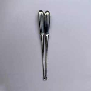 Instruments de chirurgie osseuse de qualité supérieure ensemble de curettes en os Curette chirurgicale en acier allemand de 170 mm de long avec poignée enduite de titane - Product Image 3