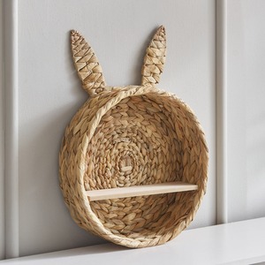 ชั้นวางของลอยน้ำรูปกระต่ายน่ารักสำหรับตกแต่งห้องเด็กชั้นวางของสำหรับจัดของแขวนผนังรูปน้ำผักตบชวา - Product Image 3