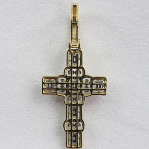 Colgante de Plata de Ley 925 de Lujo para Hombre, Estilo Hip Hop, con Diamante Moissanite VVS, Chapado en Oro de 18K, Diseño de Cruz, Colgantes de Moda - Product Image 6