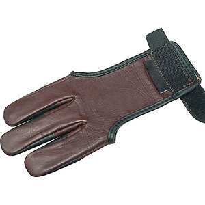 Good Quality Customized Archery Sports Gloves Lightweight Nylon Mesh with Leather Reinforced Fingertips for Target Practice - Product Image 3