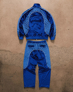 Manufacturers Clothing Custom Embroider <b>Men</b> Zip up <b>Fleece</b> 100% Cotton Winter Track Jacket Pants Set Tracksuit - Product Image 3