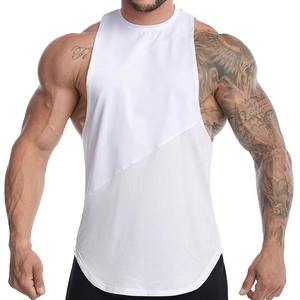 Custom Men's Plus Size Cotton Tank Tops Knitted Sweat <b>Vest</b> Summer Casual <b>Stringer</b> Tank Top for Men - Product Image 2