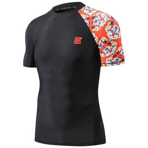 Rashguard à manches courtes Protection UV Rashguard extensible à manches courtes pour la natation, le surf et les sports de plein air - Product Image 1