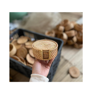 Prix bon marché napperon en rotin rustique écologique nouveau design plaque chargeur plat chargeur napperon du Vietnam en gros - Product Image 1