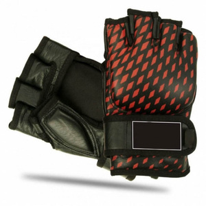 Vente en gros de gants d'entraînement de boxe et de MMA professionnels Demi-doigt personnalisé avec cuir et cuir PU - Product Image 6