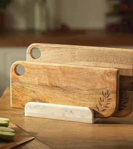 Grupo de tablas de cortar orgánicas-Juego de tablas de cortar de madera para cocina, carne, verduras, antideslizante por tradebyd - Product Image 5