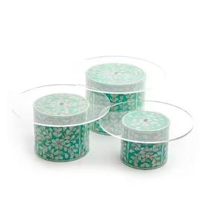 Piédestal élégant moderne nacre gâteau se dresse à prix économique fait à la main moderne luxe gâteau décor support haut tendance - Product Image 6