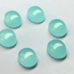 4mm 5mm Natural Aqua Calcedonia Smooth Oval Loose Semi Precious Cabochons Fabricante Piedra para la fabricación de joyas Tienda en línea 2025 - Product Image 1