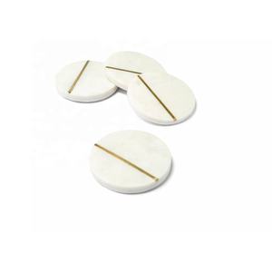 Juego de 4 posavasos de mármol gris de alta calidad, posavasos modernos para soporte para bebidas, juego de posavasos de mármol para café, té y mesa de cocina - Product Image 4