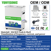 Nettoyeur ultrasonique de laboratoire Yunyisonic 200 kHz haute fréquence avec puissance réglable pour composants semi-conducteurs et plaquettes