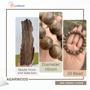 Pulsera de joyería de madera de 10mm de 20 cuentas lujosas de alta calidad Pure Vietnam Bakhoor Agarwood Oud Sweet Smell Underwater Superior - Product Image 5