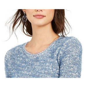 Maglione da donna Style & Co casual blu navy extra large con texture effetto ciglia per l'autunno - Product Image 2