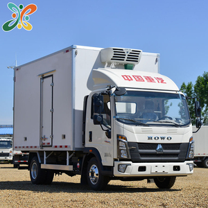 Camions frigorifiques d'<span class=keywords><strong>occasion</strong></span> Sinotruk Howo 4x2 23m³ personnalisables avec conduite à droite, unités de réfrigération, <span class=keywords><strong>prix</strong></span> de vente pour le transport alimentaire - Product Image 1