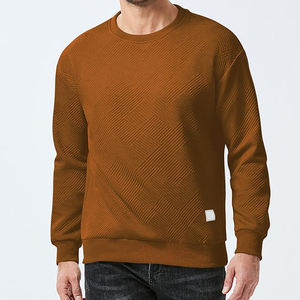 Produit très vendu Sweat-shirts pour hommes de couleur unie surdimensionnés Basiques en coton mélangé Sweat-shirt pour hommes surdimensionnés pour un usage décontracté - Product Image 3