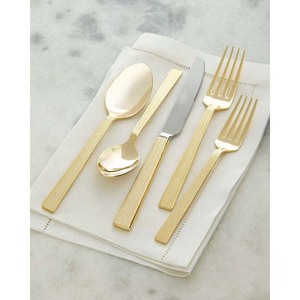 Vaisselle de table en acier inoxydable de créateur argentée mate couteaux et cuillère fourchette ensemble de couverts en or vente en gros de produits chinois - Product Image 6