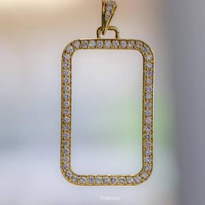 Pendentif lettre personnalisée en moissanite véritable plaqué or blanc 14 carats de 5 carats pour hommes en forme de princesse hip-hop en forme de diamant - Product Image 4