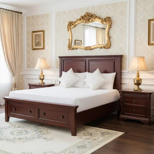 Cama de Almacenamiento Tamaño Queen de Madera Maciza de Acacia P.D.T, Diseño Tradicional Hecho a Mano en Ho Chi Minh City, Estándar de Exportación de EE. UU., No Plegable - Product Image 2