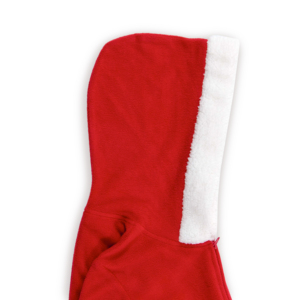 Mono de Invierno Unisex Personalizado con Capucha, Forro Polar Térmico Rojo, con Cinturón y Ribete Blanco, Certificado FR, OEM/ODM para Marca Privada - Product Image 5