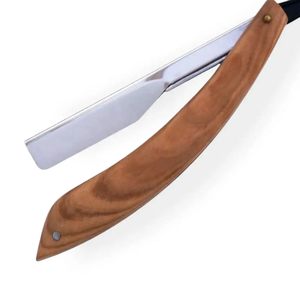 Diseño en Barber Razor Hombres Productos de afeitado en húmedo Hoja única Acero inoxidable súper con mango de madera - Product Image 5