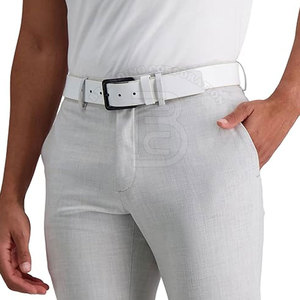 Cinturones de Cuero Genuino Ligeros con Hebilla de Acero y Logotipo Personalizado para Hombre, Más Vendidos, Hechos en Pakistán - Product Image 6