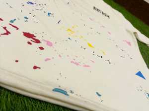 Personalizado Graffiti Splash Ink Hombres Camisetas de manga corta Lavado 100% Algodón Peso pesado Pintura Splatter Camiseta - Product Image 3