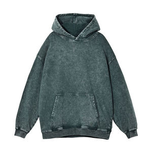 Street Wear Lourd 400GSM Tissu Vintage Hoodies En Gros Acide Lavé Style 100% Coton Lâche À Capuche Unisexe avec logo - Product Image 6