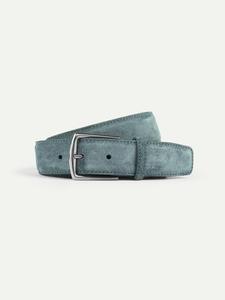 Ceinture en peau de vache de haute qualité au design personnalisé de Divine International avec cuir suédé bleu glace et épingle pour boucle Style décontracté - Product Image 2