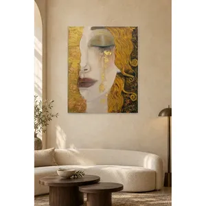 Impression sur toile inspirée de Fida Klimt, Larmes dorées - Product Image 4